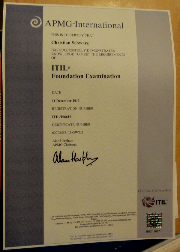 Titelbild zum Artikel ITIL-Zertifikat